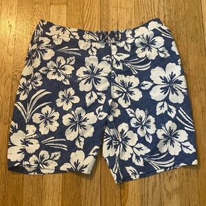 Abercrombie and Fitch Hawaiian stretch swim shorts for men Size 32 Velcro.